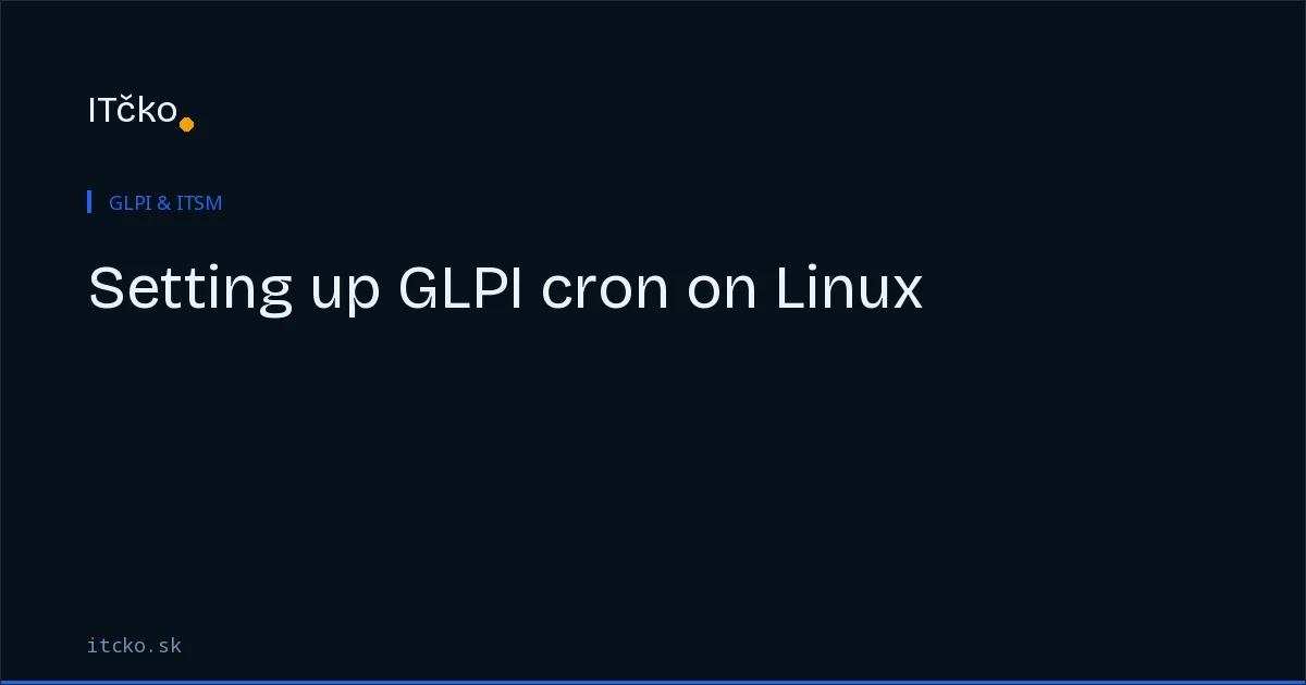 Setting up GLPI cron on Linux
