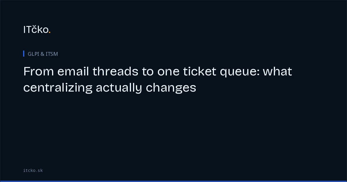 From email threads to one ticket queue: what centralizing actually changes