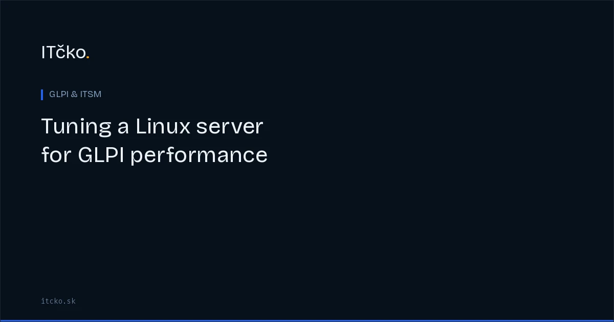 Tuning a Linux server for GLPI performance