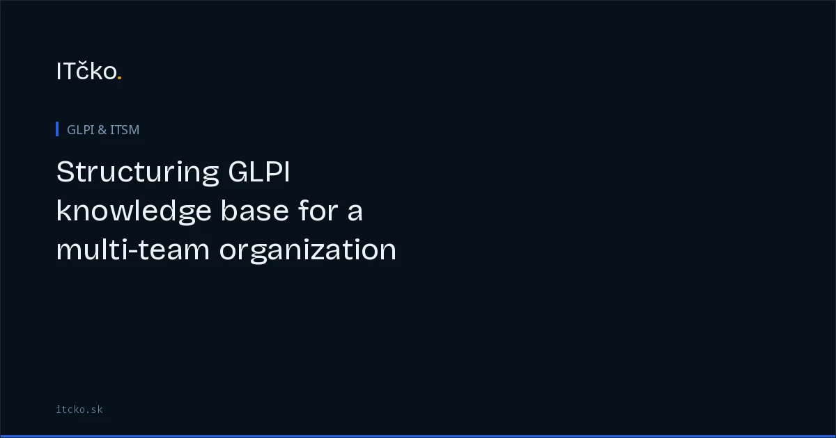 Structuring GLPI's knowledge base for a multi-team organization